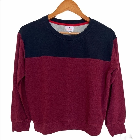 Sundry Color block Crew neck Sweater, Size 2 - Picture 4 of 8